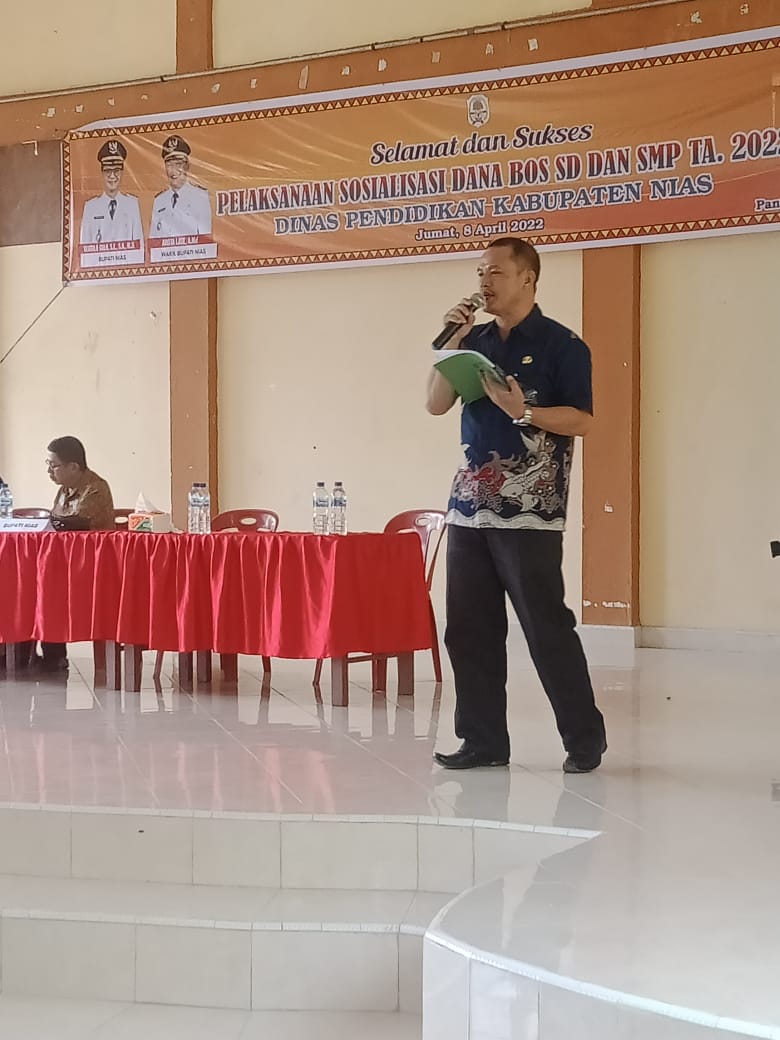 Pemerintah Kabupaten Nias Selenggarakan Pelaksanaan Sosialisasi Dana Bos SD Dan SMP Tahun 2022
